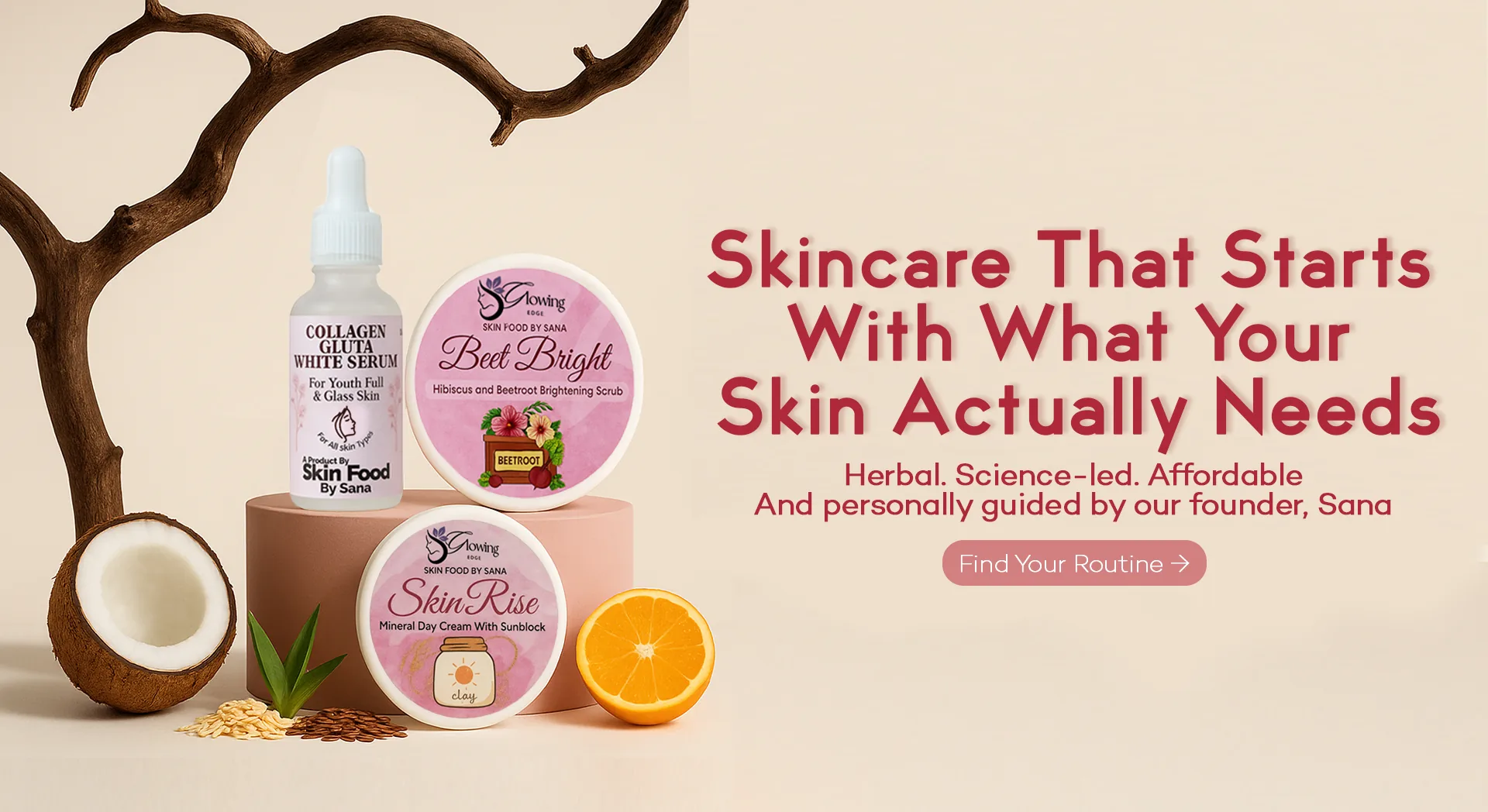 Glowing Edge skincare products - Find Your Routine, shop now